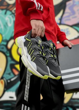 Стильні чоловічі кросівки adidas ozweego чорні3 фото