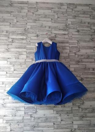 Синє дитяче, ошатне плаття для дівчаток на будь-яке свято , торжество