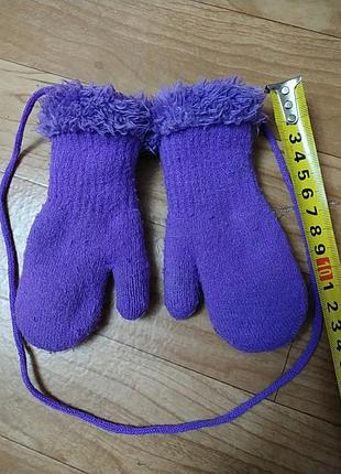 Рукавички зимові на шнурівці