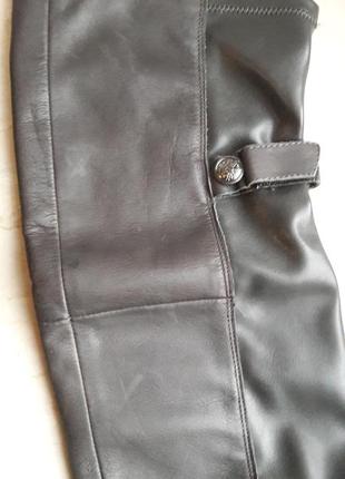Супер стильные новые кожаные сапожки-ботфорты 40р (италия)9 фото