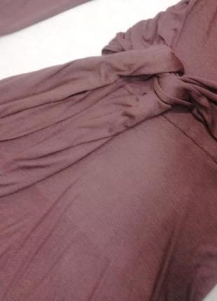 Платье котон шерсть с длинными завязками на талии6 фото