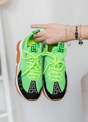 Chain reaction neon green салатовые/зеленые яркие кроссовки зелені/салатові кросівки