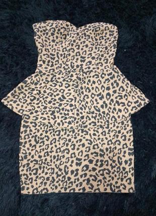 Шикарне фірмове плаття леопард принт розпродаж