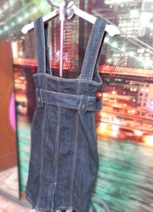 Крутой джинсовый сарафан  фирменное платье джинс распродажа3 фото