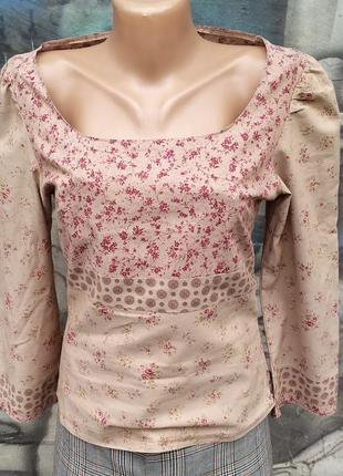 Блуза этно бохо стиль цветочный принт