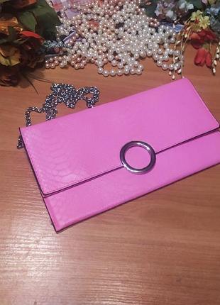 Нереально красивий білі-розовий клатч, сумка, ланцюжок, ланцюжок нова