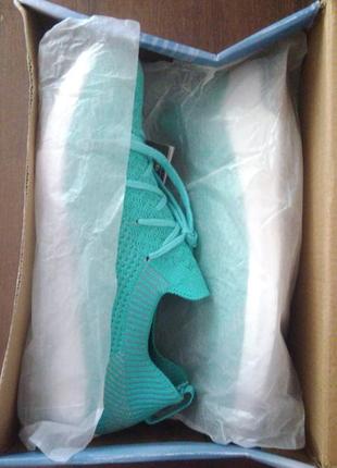 Летние легкие дышащие эластичные кроссовки-носки 16hrs цвет тиффани (не сток, не секонд)4 фото