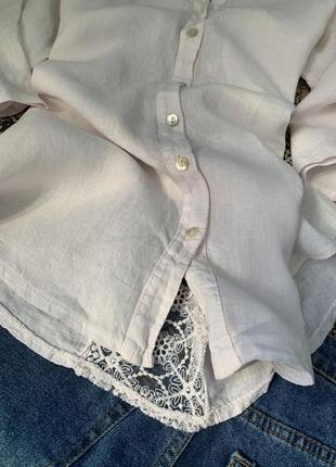 Шикарная итальянская льняная рубашка/блуза2 фото