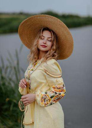 Яскраве лляне платячко на літо 3