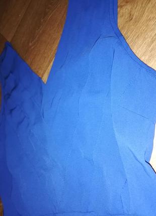 Сукня сарафан міді літній нове синє з вирізом жіноче без рукав7 фото
