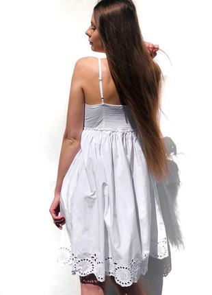 Біле плаття 100% бавовна2 фото