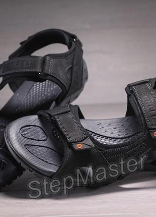 Сандалі чоловічі шкіряні merrell sandspur sport black leather