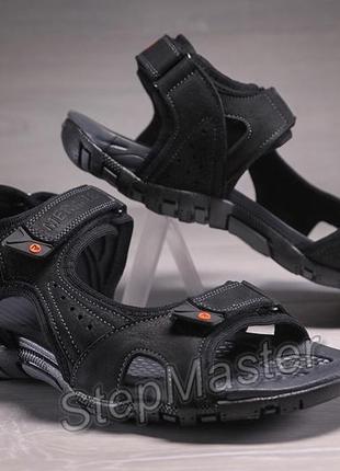 Сандалі чоловічі шкіряні merrell sandspur sport black leather3 фото