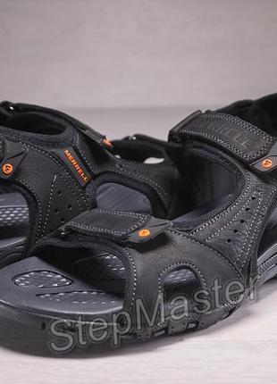 Сандалии мужские кожаные merrell sandspur leather sport black6 фото