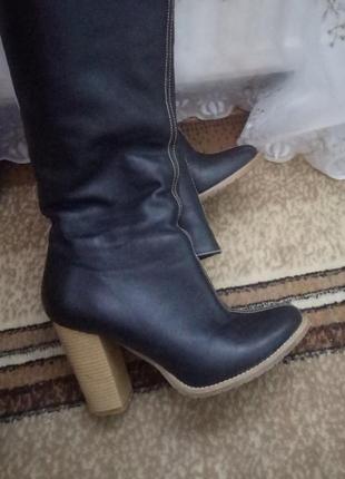 Зимові чоботи, шкіряні, 37 розмір.