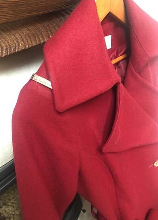 Пальто демі езонне michael kors, стан як нове, колір темно-червоний 3