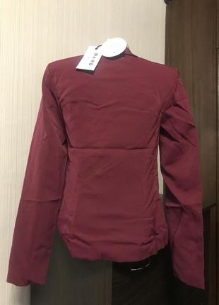 Пиджак бордовый на косточках корсет шикарный4 фото