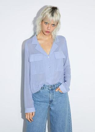 Голубая рубашка от zara