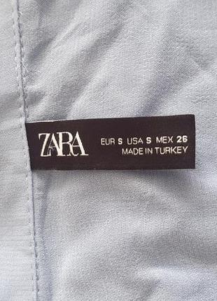 Голубая рубашка zara/блузка zara/небесно-голубая рубашка5 фото