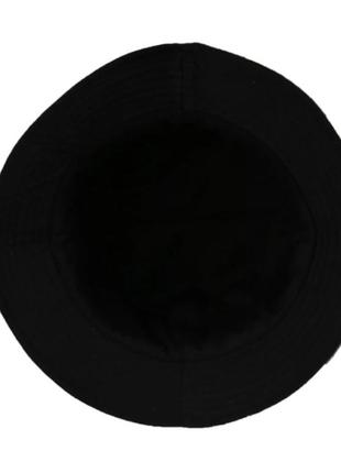 Панама двухсторонняя ромашки черная, унисекс2 фото