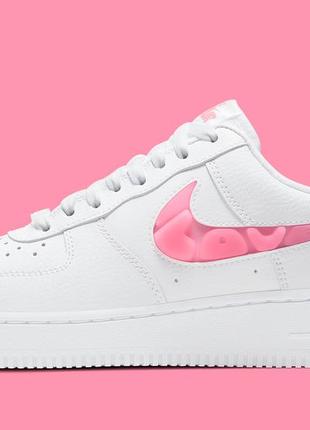 Кроссовки женские nike air force 1 love valentine’s day белые / розовые (найк аир форс)