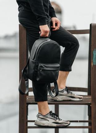 Стильний чоловічий місткий, міцний чорний рюкзак8 фото