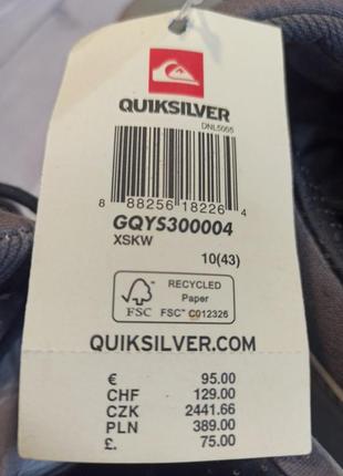 Розпродаж!сникеры з нубука quiksilver7 фото