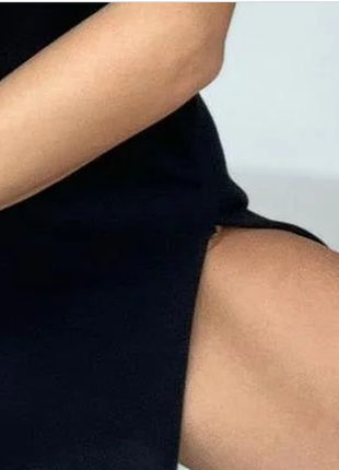 Женская туника, футболка оверсайз длинная с разрезами , 2 цвета  80ко3 фото