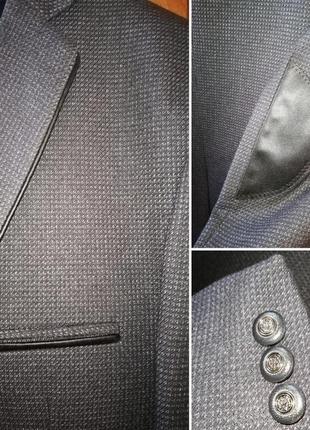 Отличный шерстяной пиджак slim fit в стиле casual бренда pierre carlos2 фото