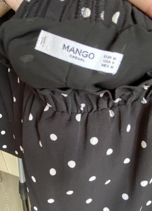 Платье черное в горох mango 8-10 р8 фото