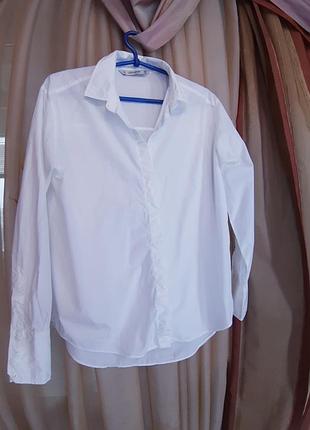 Рубашка оверсайз zara белая