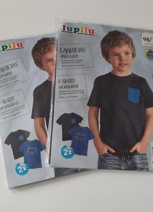2-6 лет набор футболок для мальчика 2-6 лет lupilu хлопковая футболочка детская4 фото