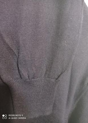 Р5. шерстяно мериносовая шерсть итальянский пуловер темно-синий нави woolmark меринос вовна вовняний6 фото