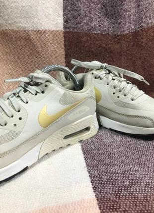 Женские кроссовки air max 90 ultra 2.0 metallic light star gold2 фото