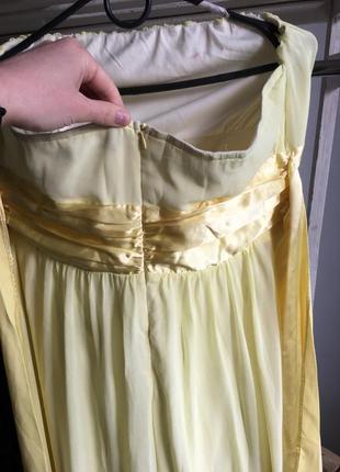 Длинное желтое платье в пол для фотосесии размер xl5 фото