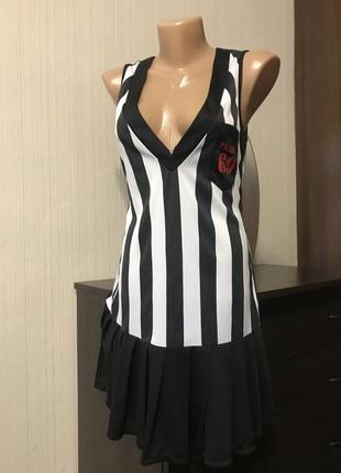 Сексуальное платье для игр в полоску