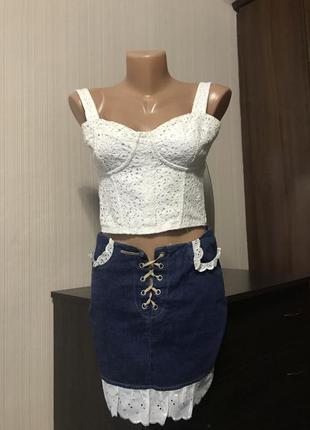 Костюм топ кружечной і спідниця селянка