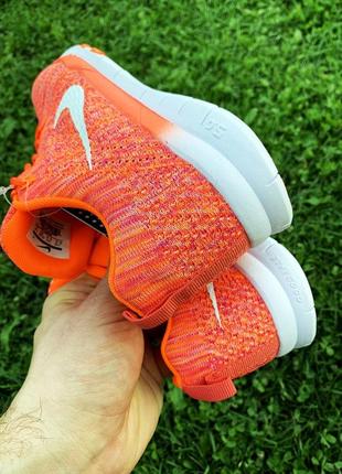 Кроссовки nike free flyknit orange6 фото