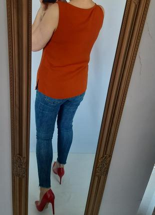Шикарна блуза маєчка в теракотовом кольорі6 фото