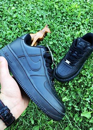 Кросівки nike air forse black leather