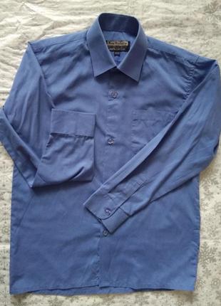 Рубашка 100%cotton, синего цвета.