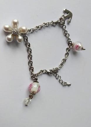 Оригинальный браслет цепочка на руку, с подвесками.