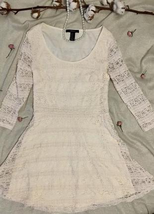 Forever 21 ажурне плаття кольору кремовго