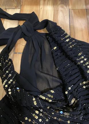 Чёрное платье - туника с пайетками sequin mania6 фото