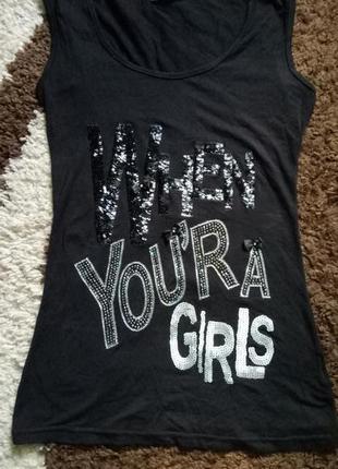 Майка з паєтками by valentino