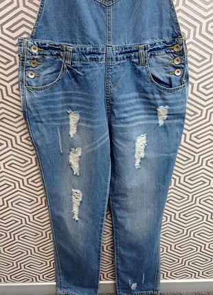 Джинсовий комбінезон для вагітних denim co4 фото