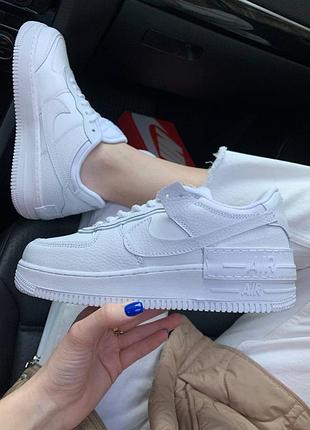 Женские кроссовки nike air force 1 shadow all white