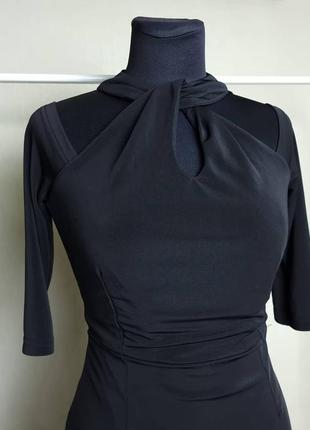 Maria tailor черное платье с открытыми плечами и чокером
