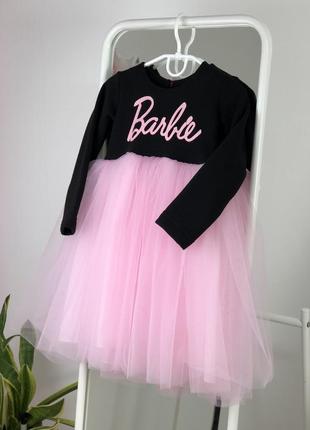 Нежное пышное платье с фатином и надписью барби платья barbie