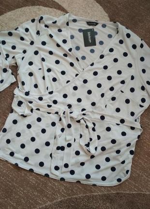 Блуза блузка кофта в горох4 фото